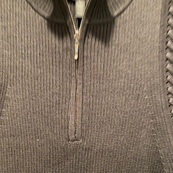 White House Black Market Black Sheath Midi Dress with Mock Neck for Cocktail - Picture 3 of 7